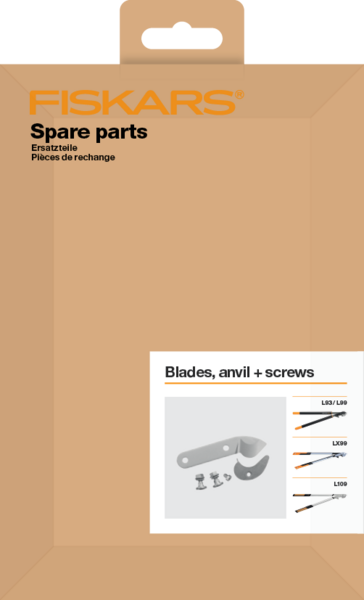 Terät alasimet+ruuvit Fiskars L109,LX99,L93,L99