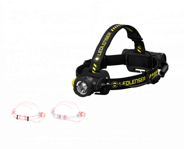 Otsalamppu Ledlenser H7R Work musta 1000lm ladattava