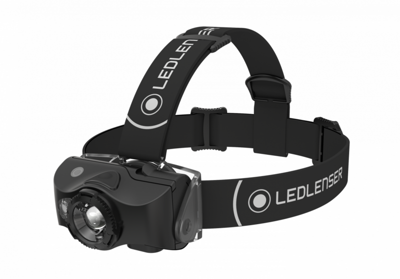 Otsalamppu Ledlenser MH8 musta/musta 600lm ladattava