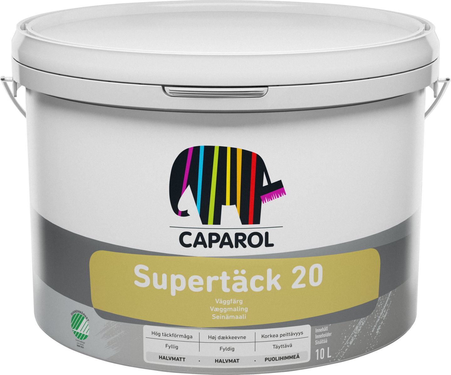 SUPERTÄCK CAPAROL 20 0502-Y 10L, VÄGGFÄRG BRUTEN VIT