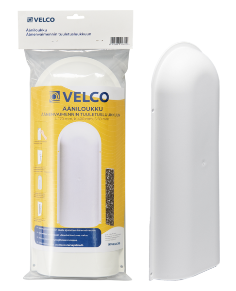 Ääniloukku Velco tuuletusluukkuun valkoinen