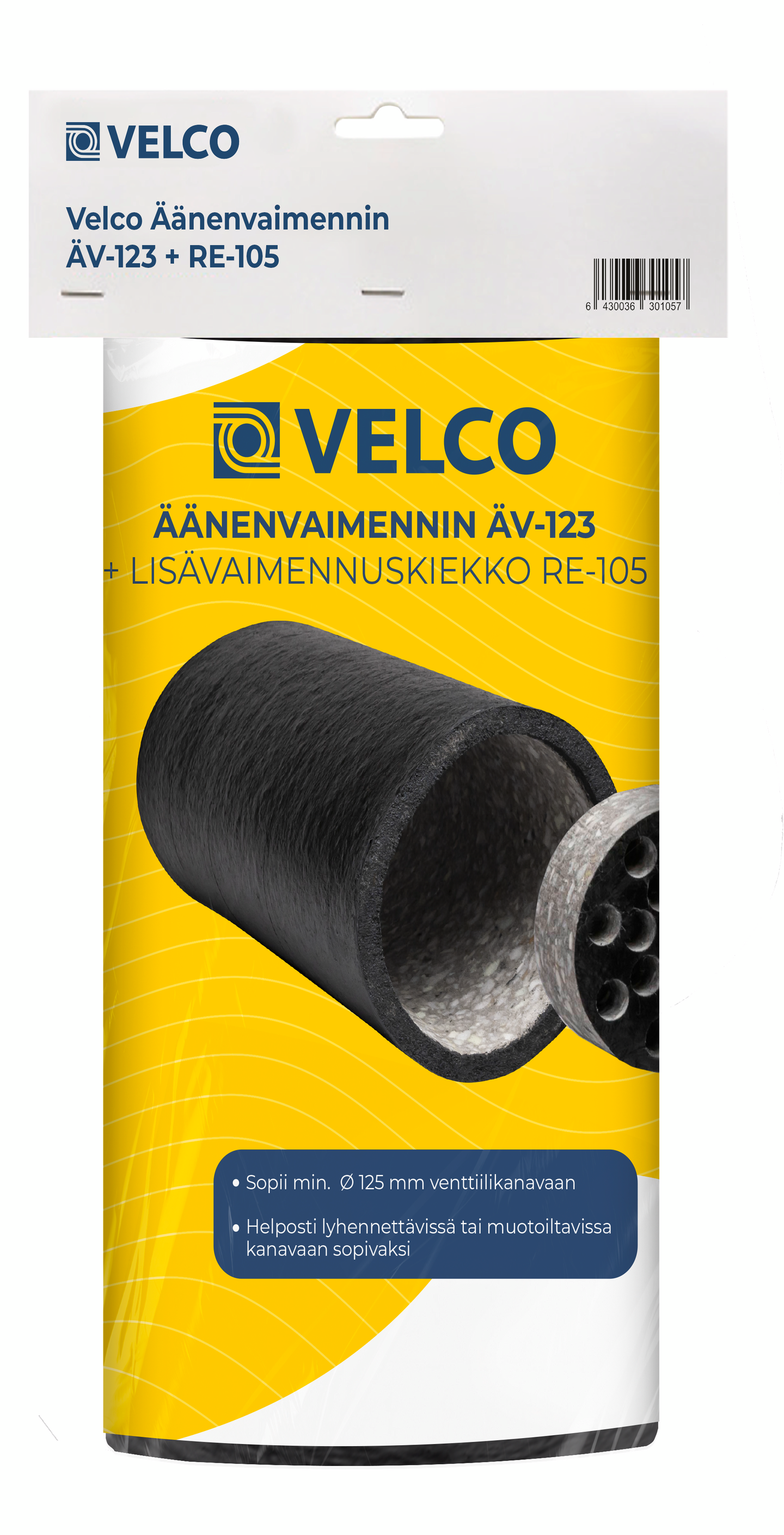 Äänenvaimennin Velco ÄV-123 + RE-105