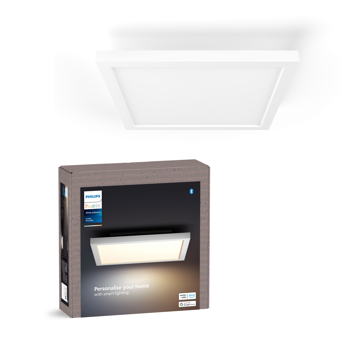 Paneelivalaisin Philips Hue Aurelle 19W 2000-6500K 1940lm neliö valkoinen S