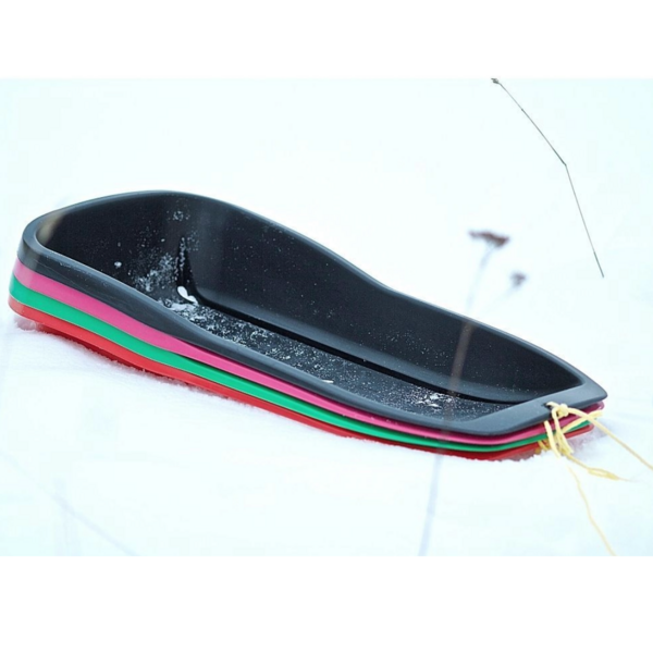 Ahkio Plastex metallijalaksilla punainen