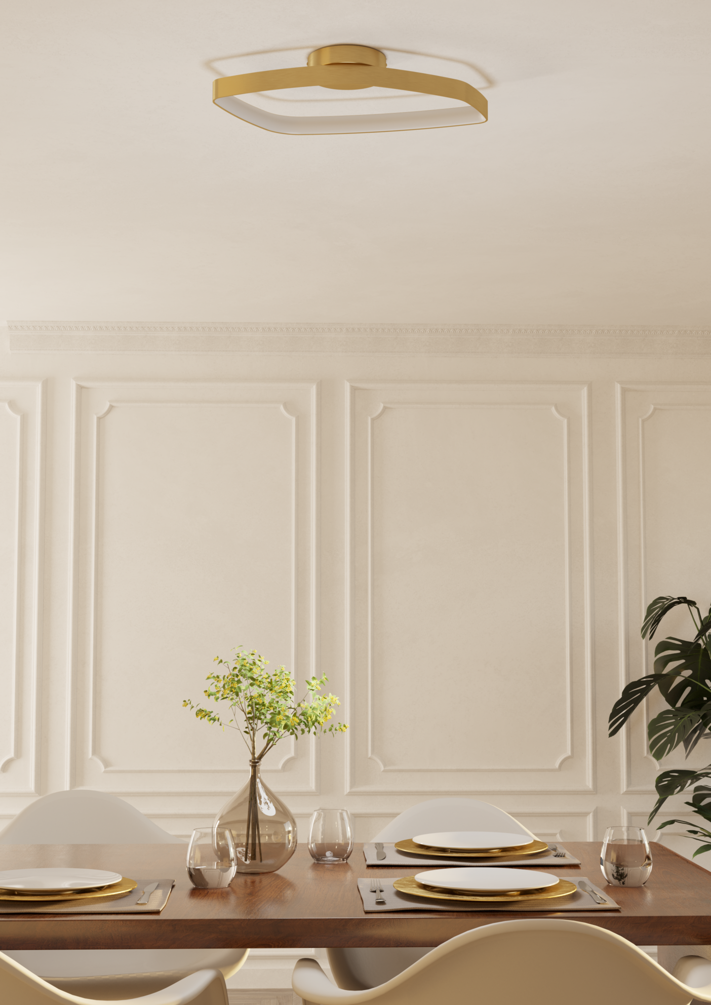 Kattovalaisin EGLO Vallerosa 25,2W led messinki/valkoinen