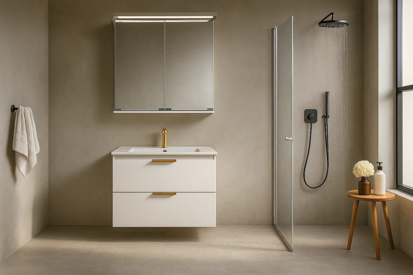 Suihkuseinä Tammiholma 900x1900mm TAD900 kirkas kääntyvä