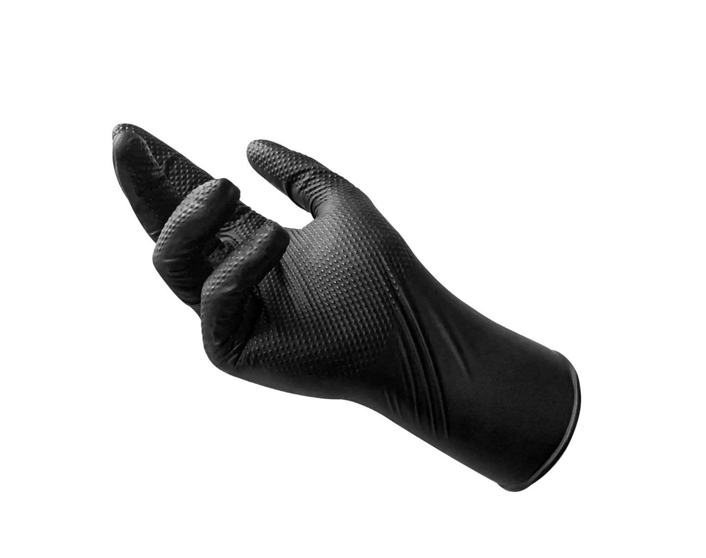 Kertakäyttökäsineet Cerva Diamond Nitriili musta