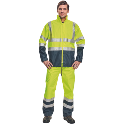 Sadehousut Cerva Epping Hi-Vis keltainen-tummansininen