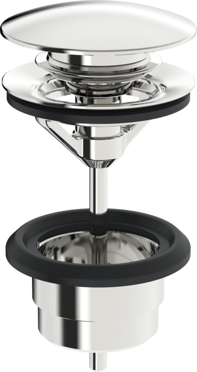 Vesilukon pohjaventtiili Oras 159056V Push-Open 1 1/4 kromi