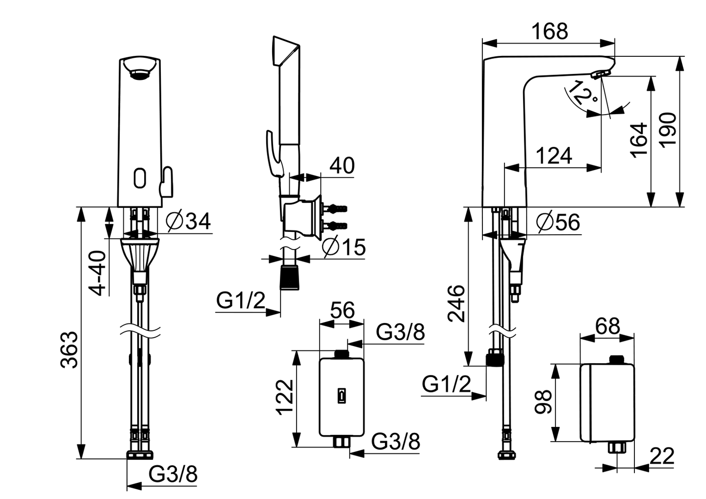 Pesuallashana Oras Smart Electra Digital+ 9382BFZ Bidetta -käsisuihku