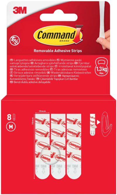 Irroitettavat kiinnityspalat Command 17021 8kpl