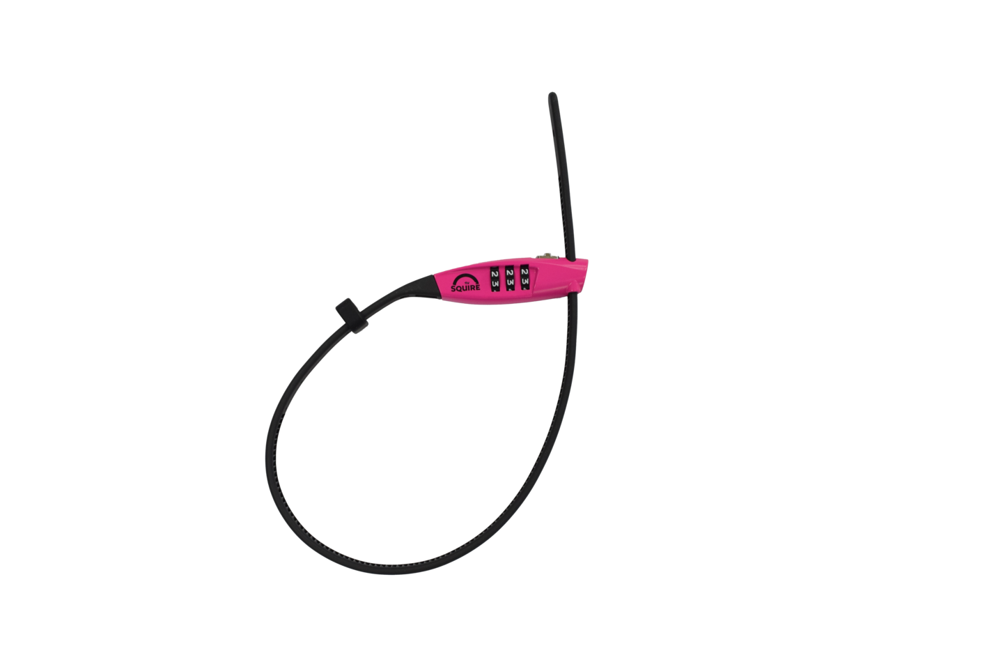 Kaapelilukko Squire Straplok koodilla pinkki