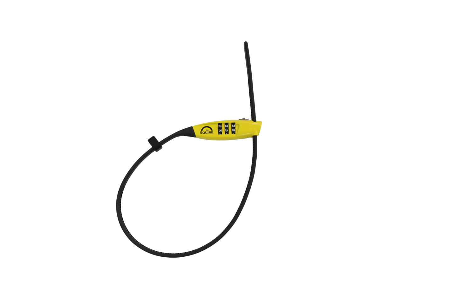 Kaapelilukko Squire Straplok koodilla keltainen