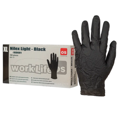 Nitriilikäsineet Cerva Nilex Light musta