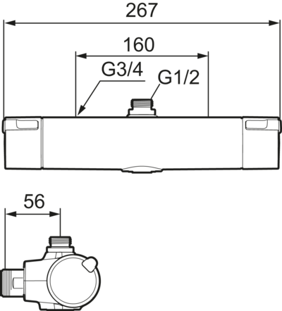 DUSCHBLANDARE MORA ARMATUR MMIX II MORA, 160C/C KROM