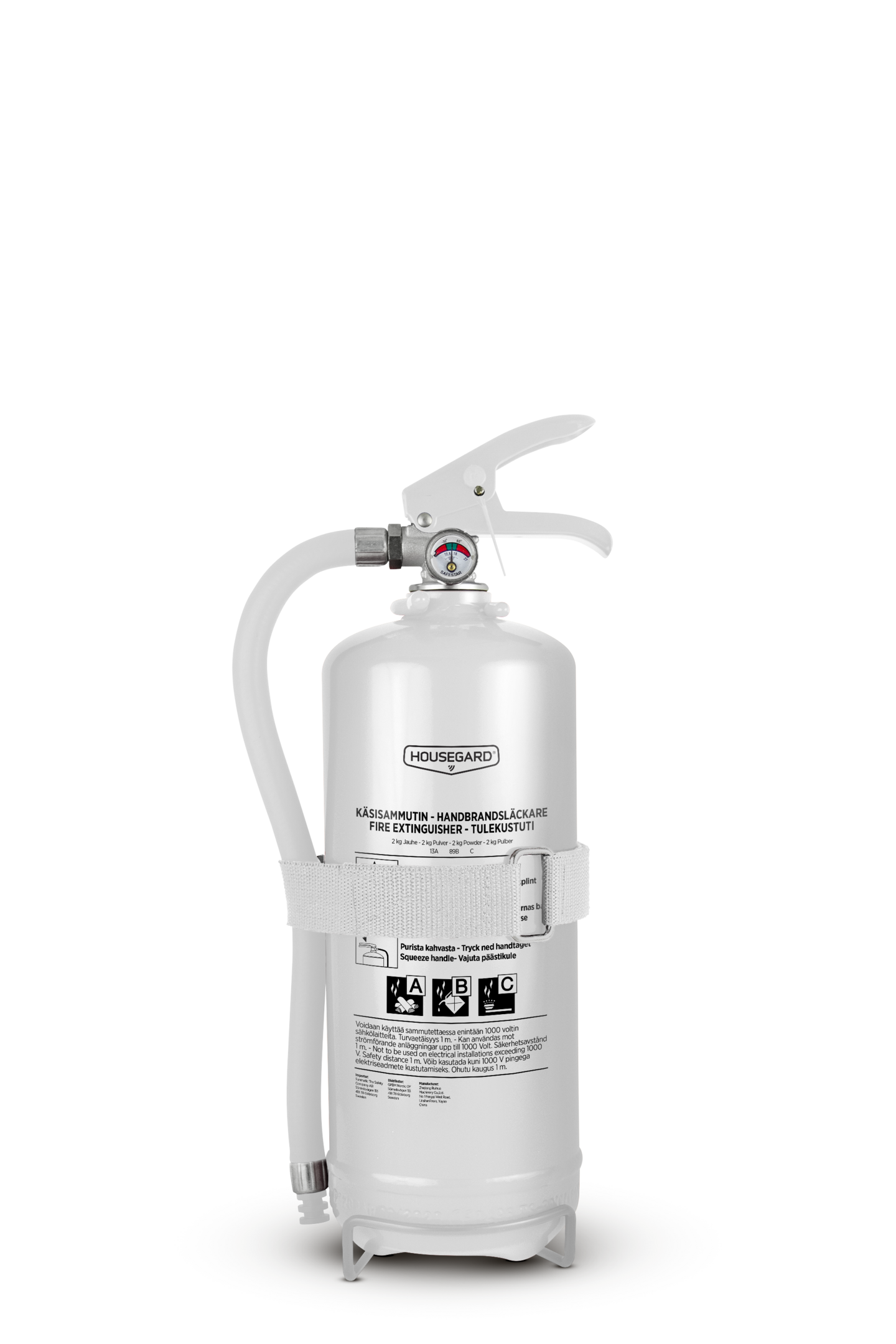 Jauhesammutin Housegard 2 kg valkoinen PE2HR-C