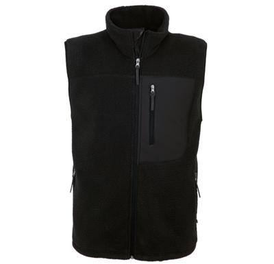 VÄST TEXSTAR PILE FLEECE SVART M