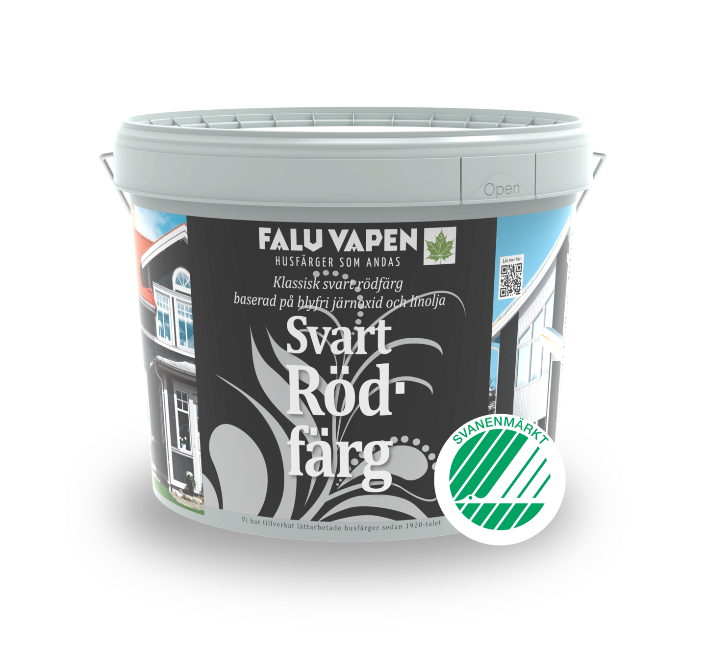 FALU VAPEN RÖDFÄRG SVART PENSELKVALITÉT 10L