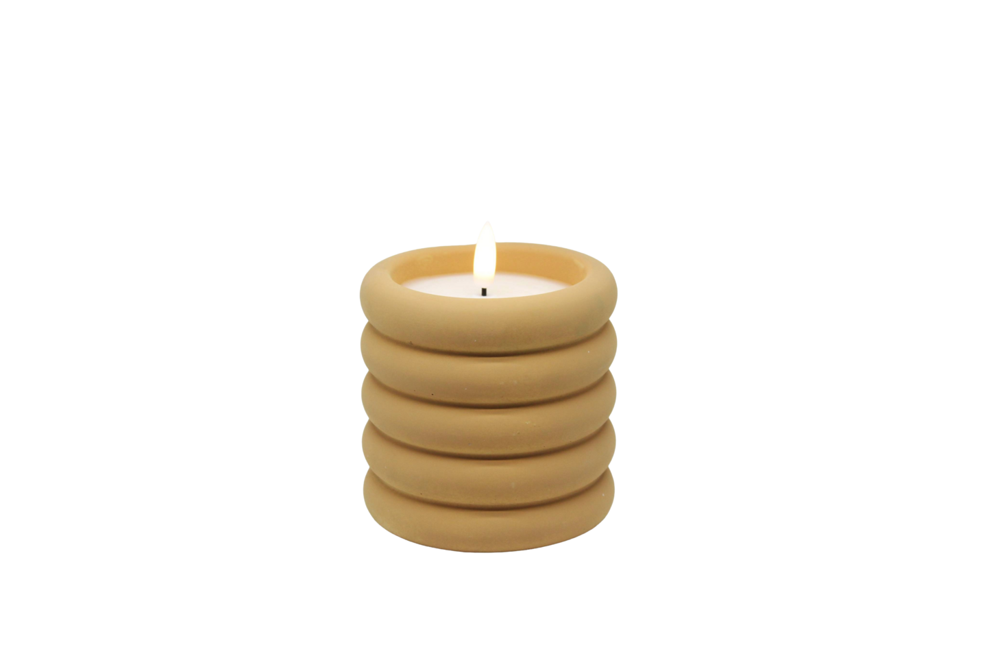 Led kynttilä Cello Pretzel 10cm vaaleanruskea