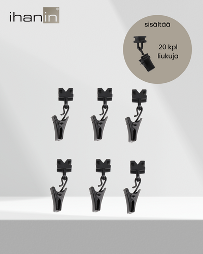 Verhokiskon liuku nipistimellä musta