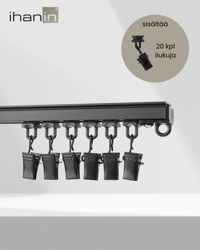 Verhokiskon liuku nipistimellä musta