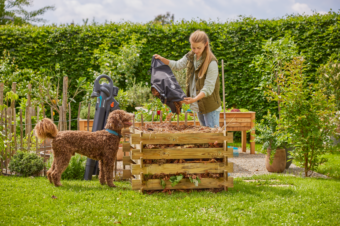 Akkupuhallin-imuri GARDENA PowerJet Collect 18V P4A Solo