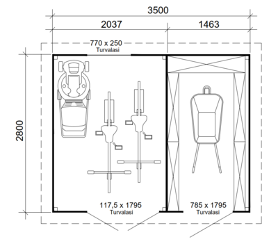 Aittavarasto Cello Ludvika 9,8m2