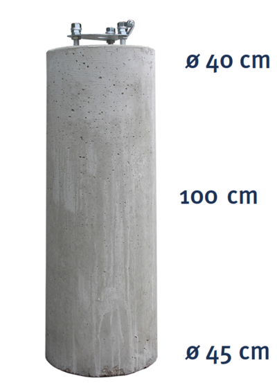 Lipputangon upotettava valmisbetoni Nordic lipputangolle 6-12 m sopiva