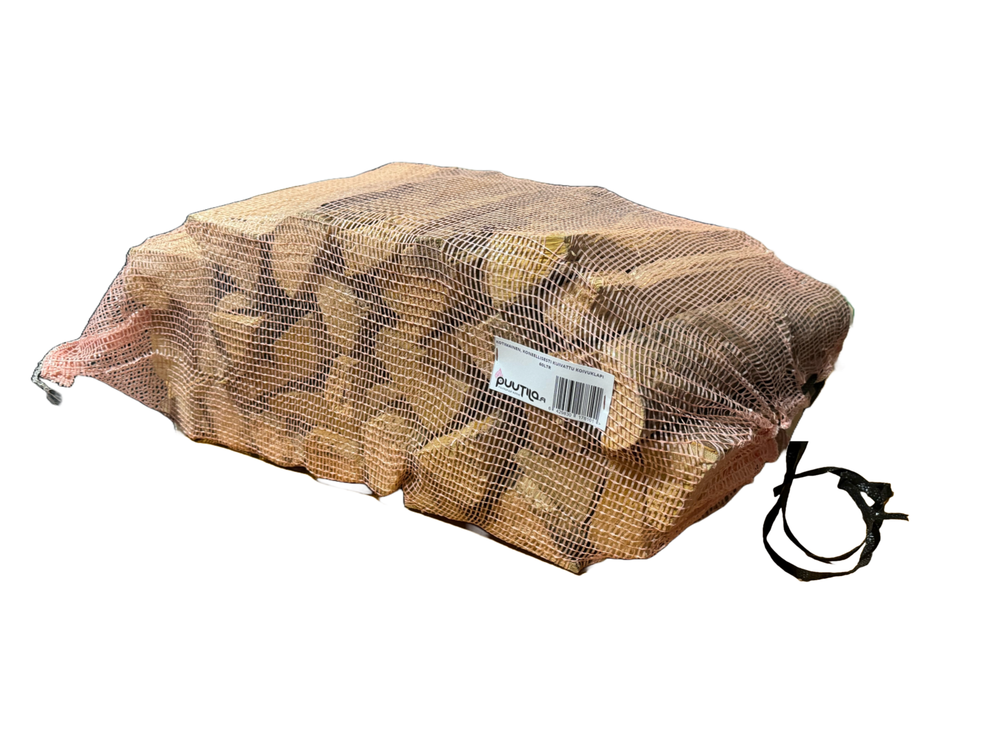 Koivuklapi Puutila 60l kotimainen verkkosäkissä