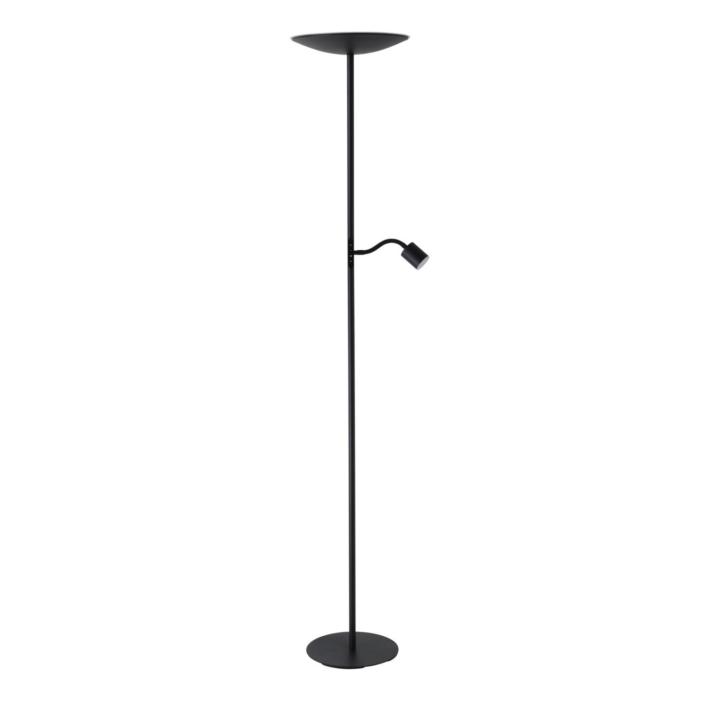 Lattiavalaisin EGLO Conivarino LED lukuvalolla  26,5W 4W 2700K musta