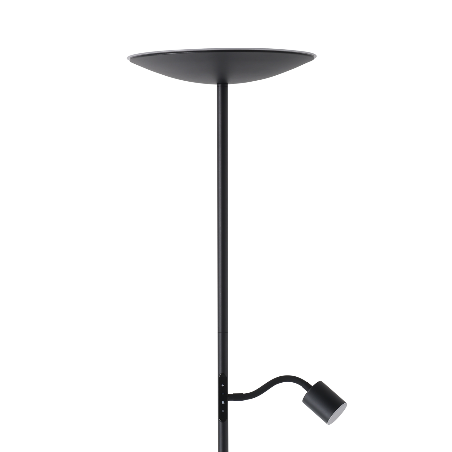 Lattiavalaisin EGLO Conivarino LED lukuvalolla  26,5W 4W 2700K musta