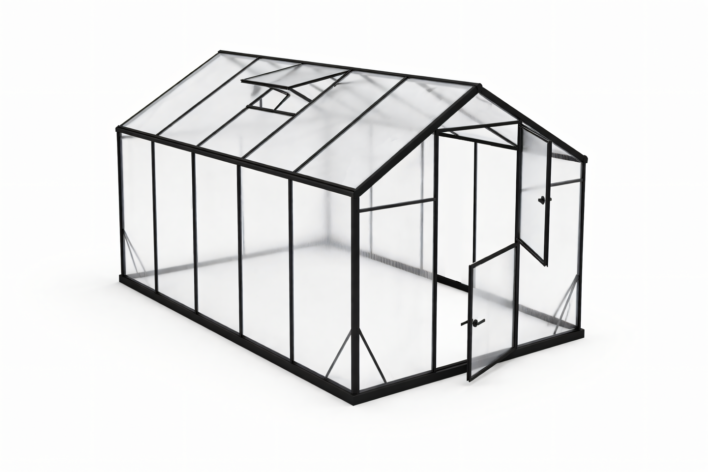 Kasvihuone Cello 5,8m² karkaistu lasi