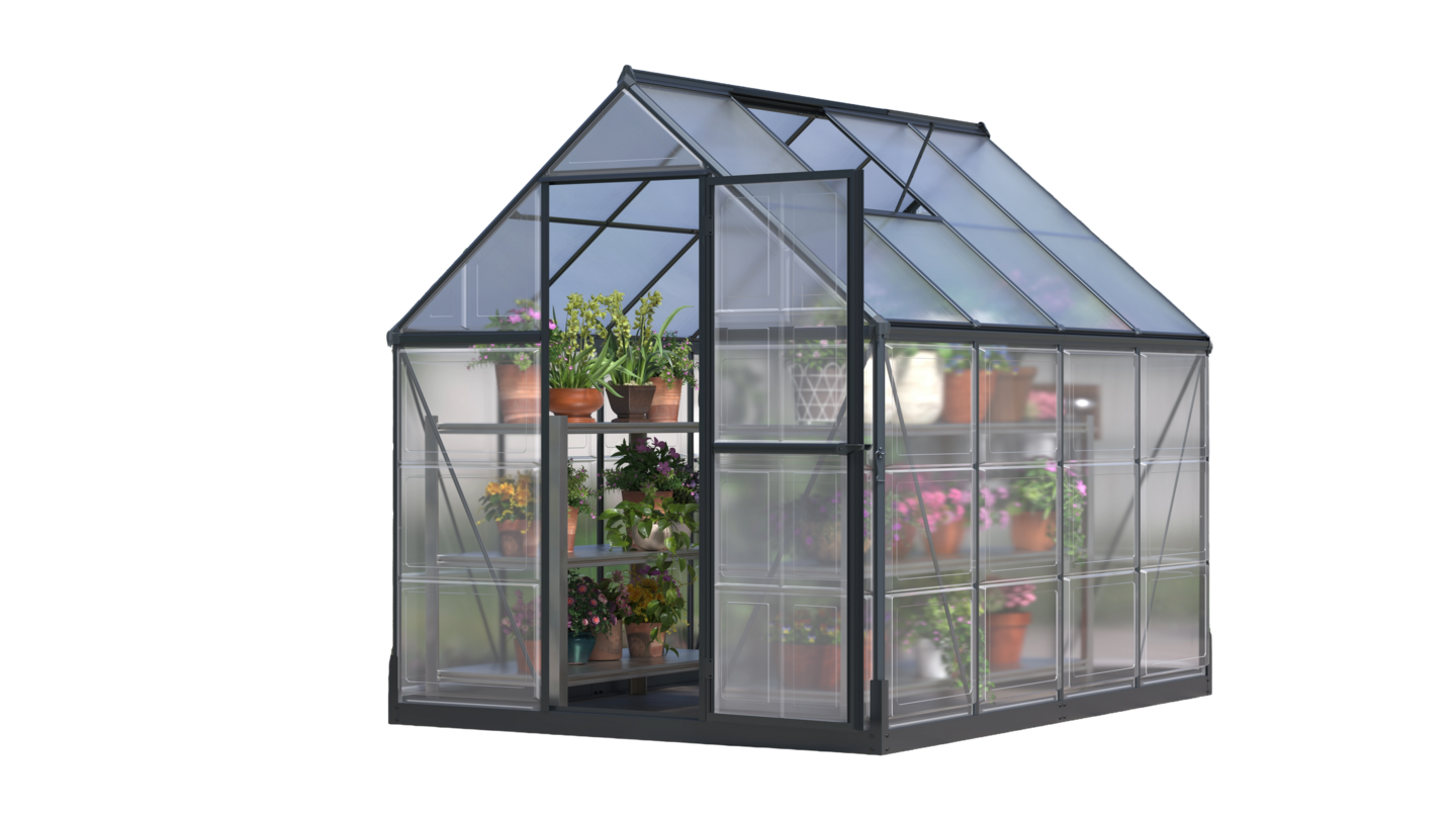 Kasvihuone Goodiy 4,4m2 musta runko