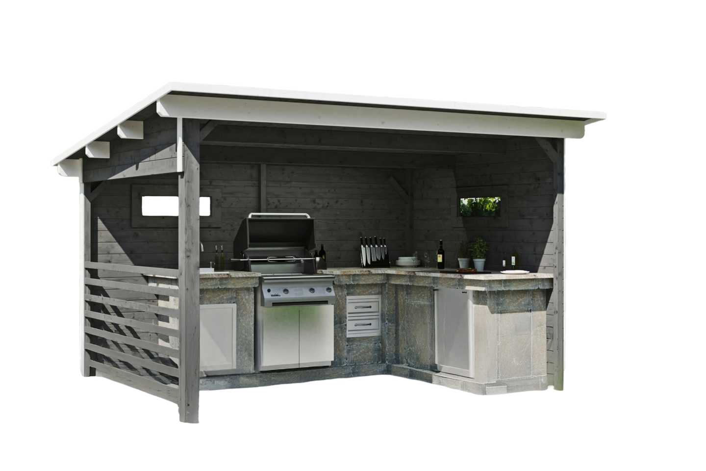 Katos Cello Vimmerby maalattu harmaa 9,3m²