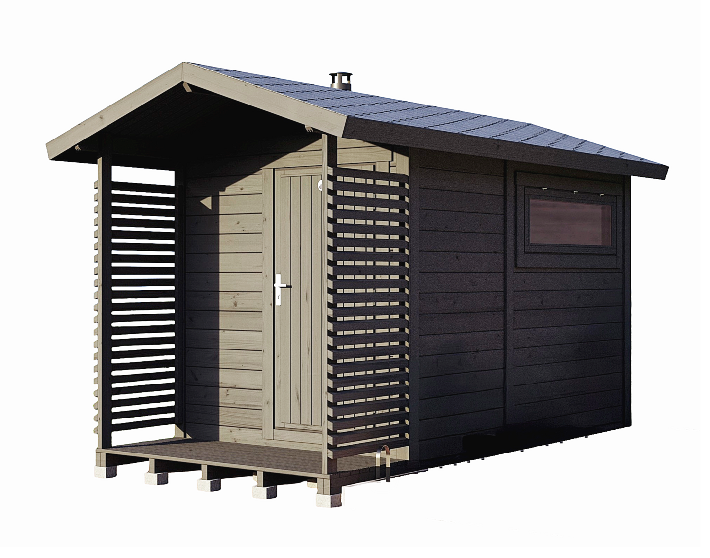 Pihasauna + pukuhuone Lillevilla Kitka 6,4m²