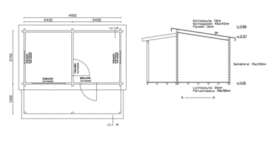 Pihasauna Luoman Haapana 13,2m²+terassi