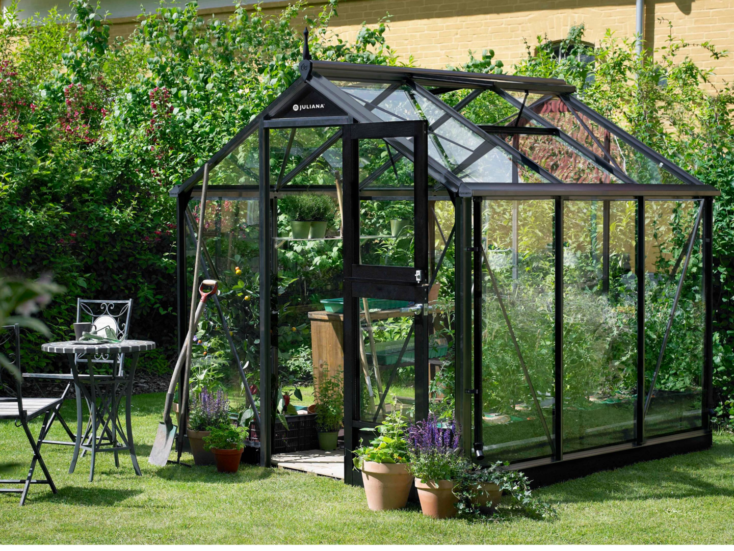 Kasvihuone Juliana Compact 5,0 antrasitharmaa alumiinirunko karkaistu lasi