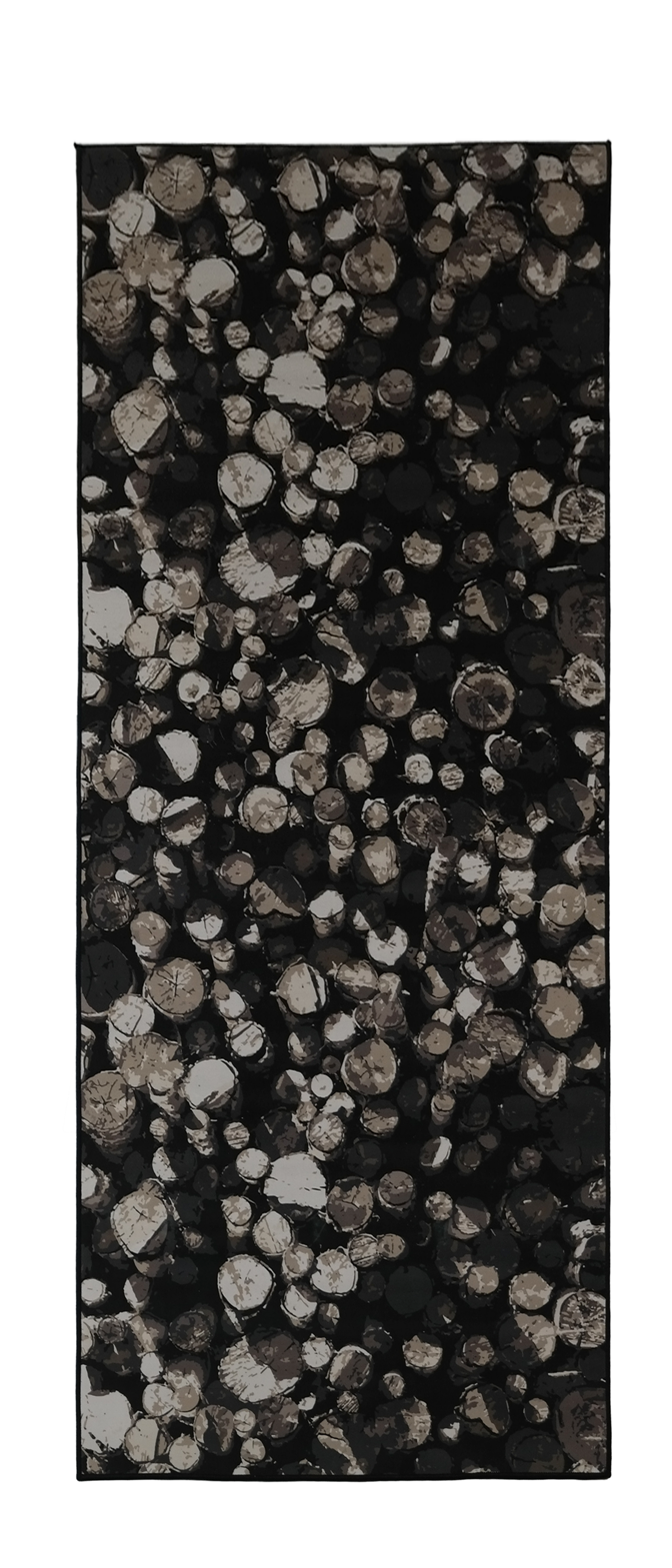 Sisustusmatto Jysmä Savotta 80x200 cm musta/ruskea