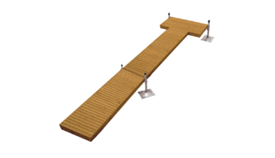 Laituri Savorak Jokamies 9,6 m, 1,16 x 2,39m + 1,12 x 3,6m, Tee se itse -paketti