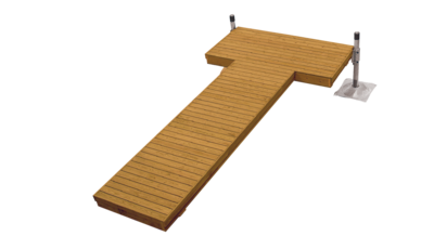 Laituri Savorak Jokamies 4,8 m, 1,16 x 2,39m + 1,12 x 3,6m, Tee se itse -paketti