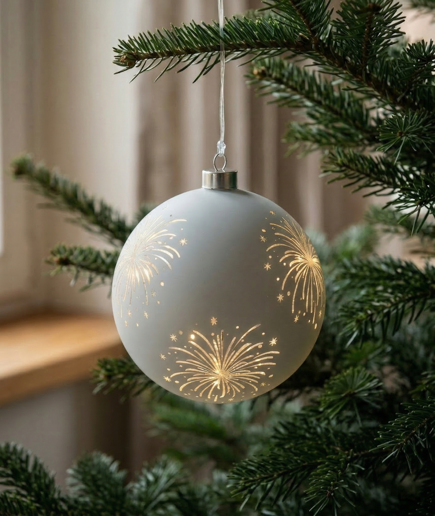 LED-koristepallo Cello 15cm valkoinen IP20