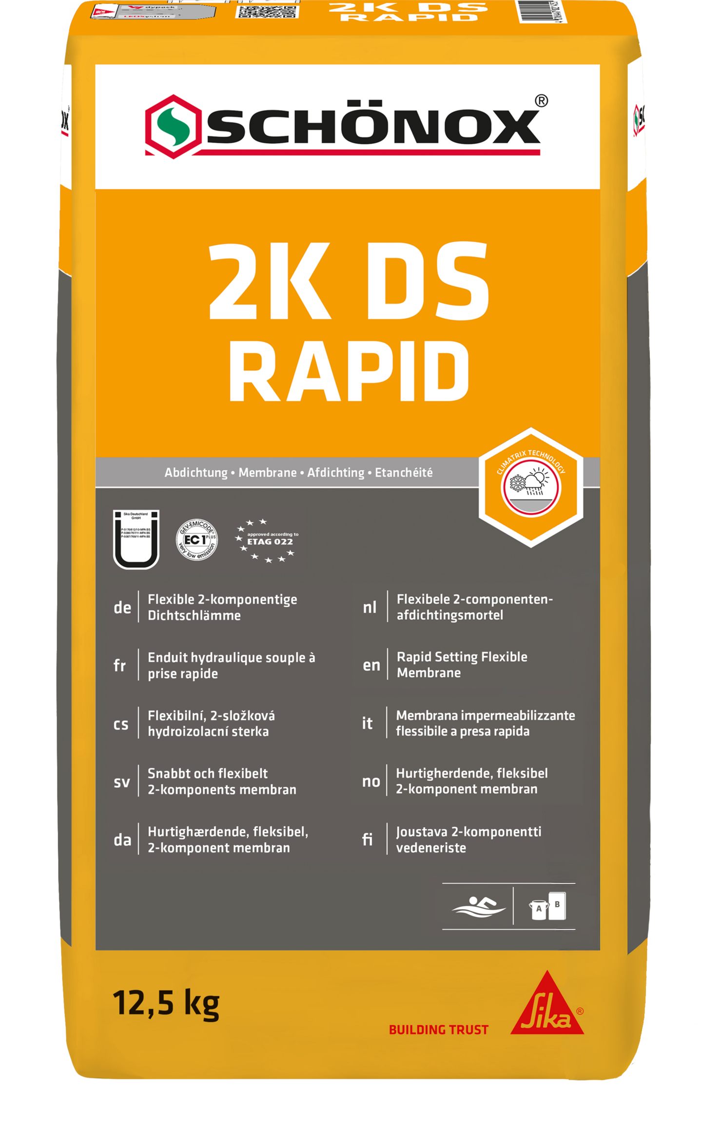 Vedeneriste Schönox 2K-DS Rapid 12,5kg jauheosa