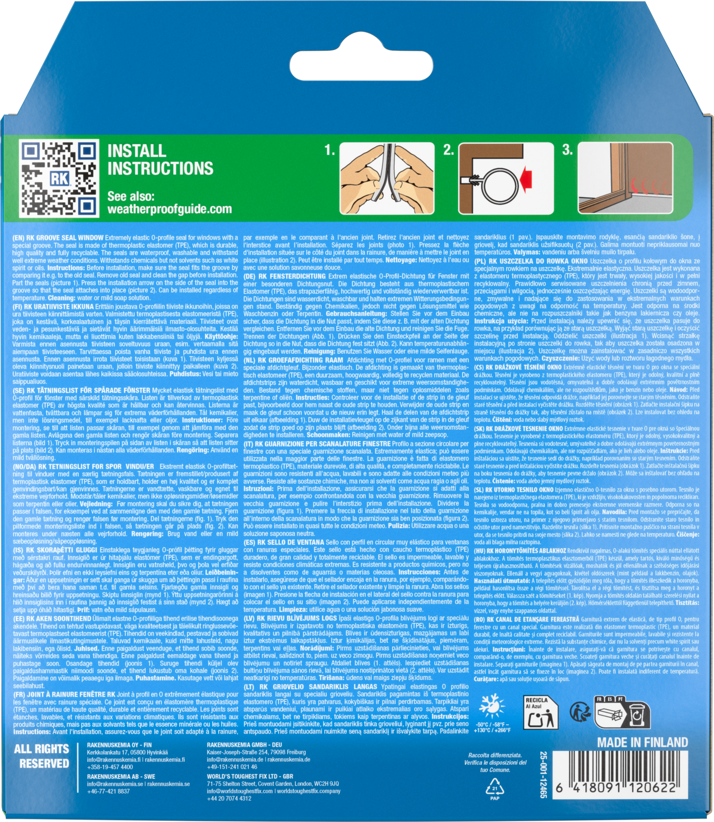 Uratiiviste RK ikkuna 8mm 10m musta