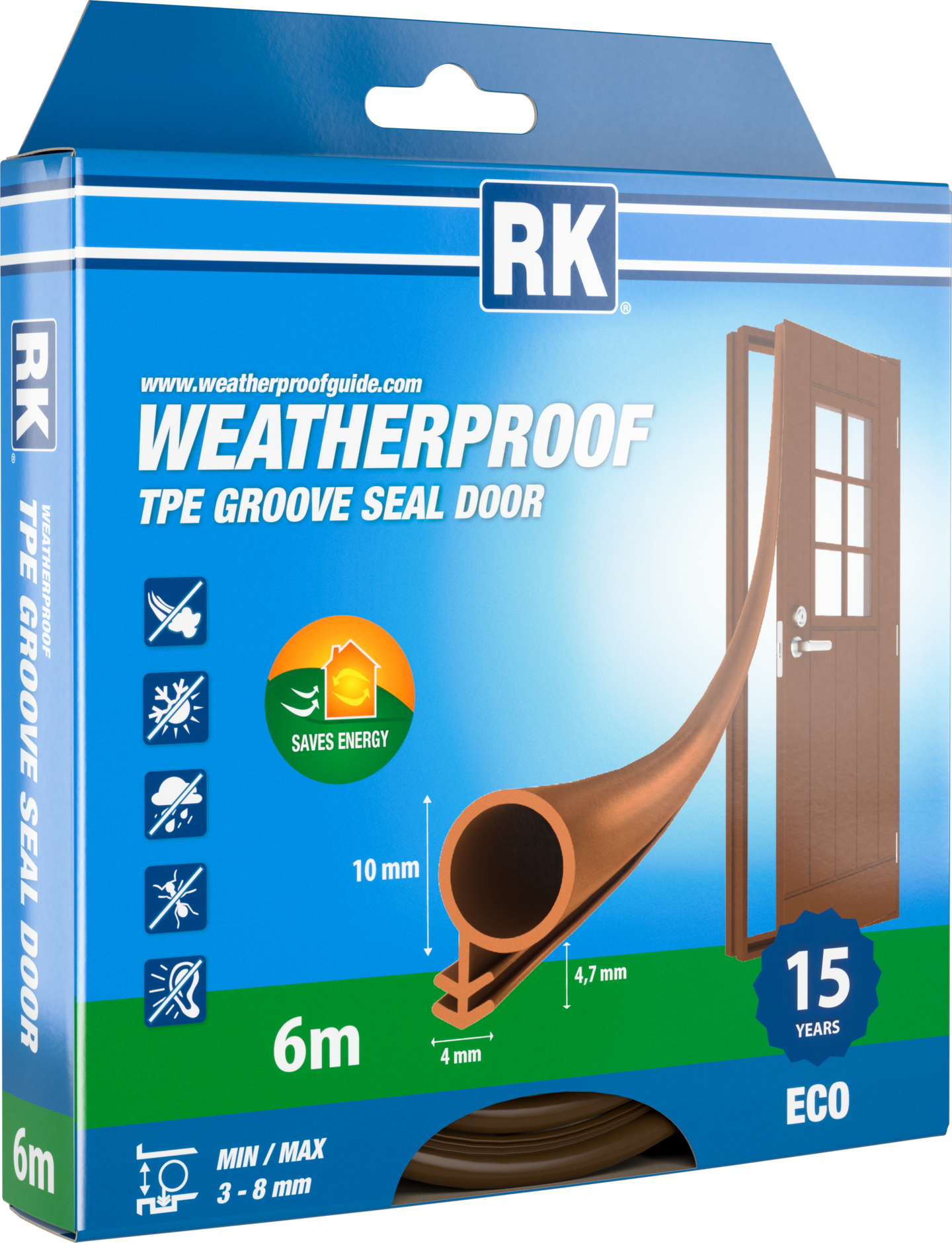 Uratiiviste RK ovi ruskea 10mmx6m