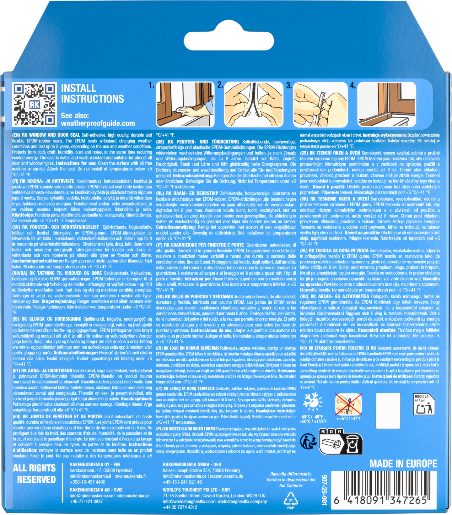 Ikkuna- ja ovitiiviste RK D-profiili ruskea 6m