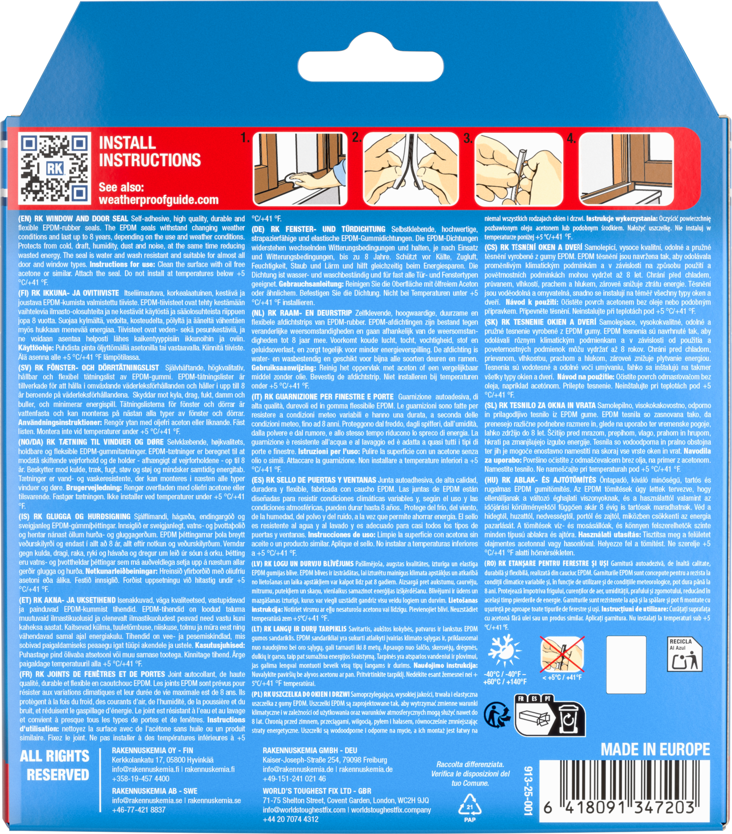 Ikkuna- ja ovitiiviste RK E-profiili ruskea 6m