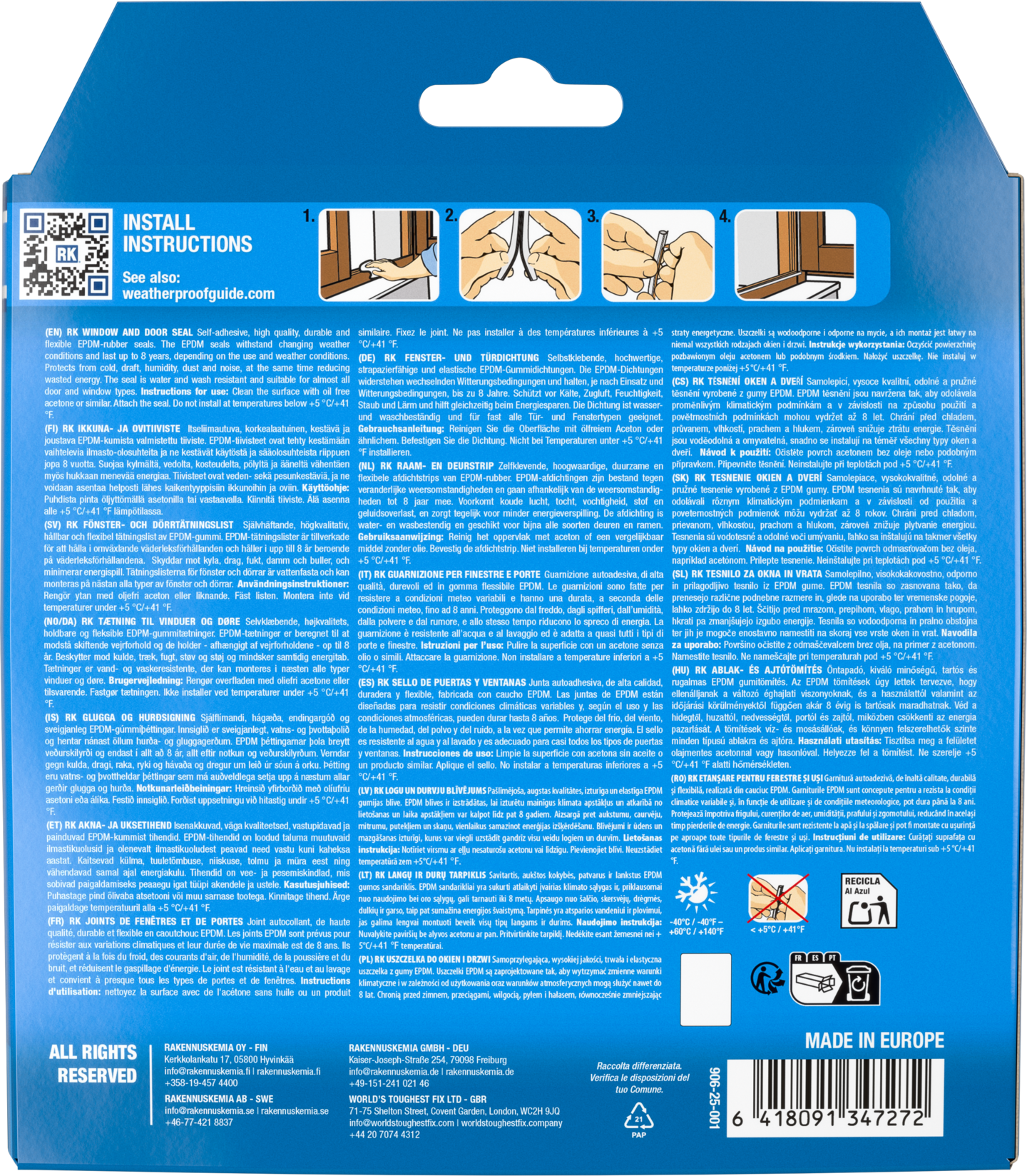 Ikkuna- ja ovitiiviste RK D-profiili ruskea 25m