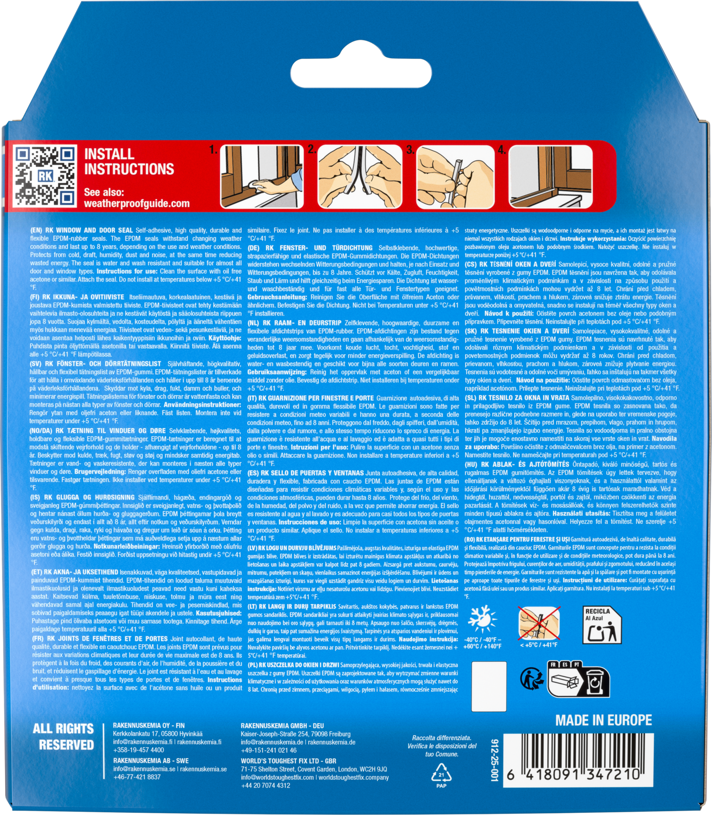 Ikkuna- ja ovitiiviste RK E-profiili ruskea 25m