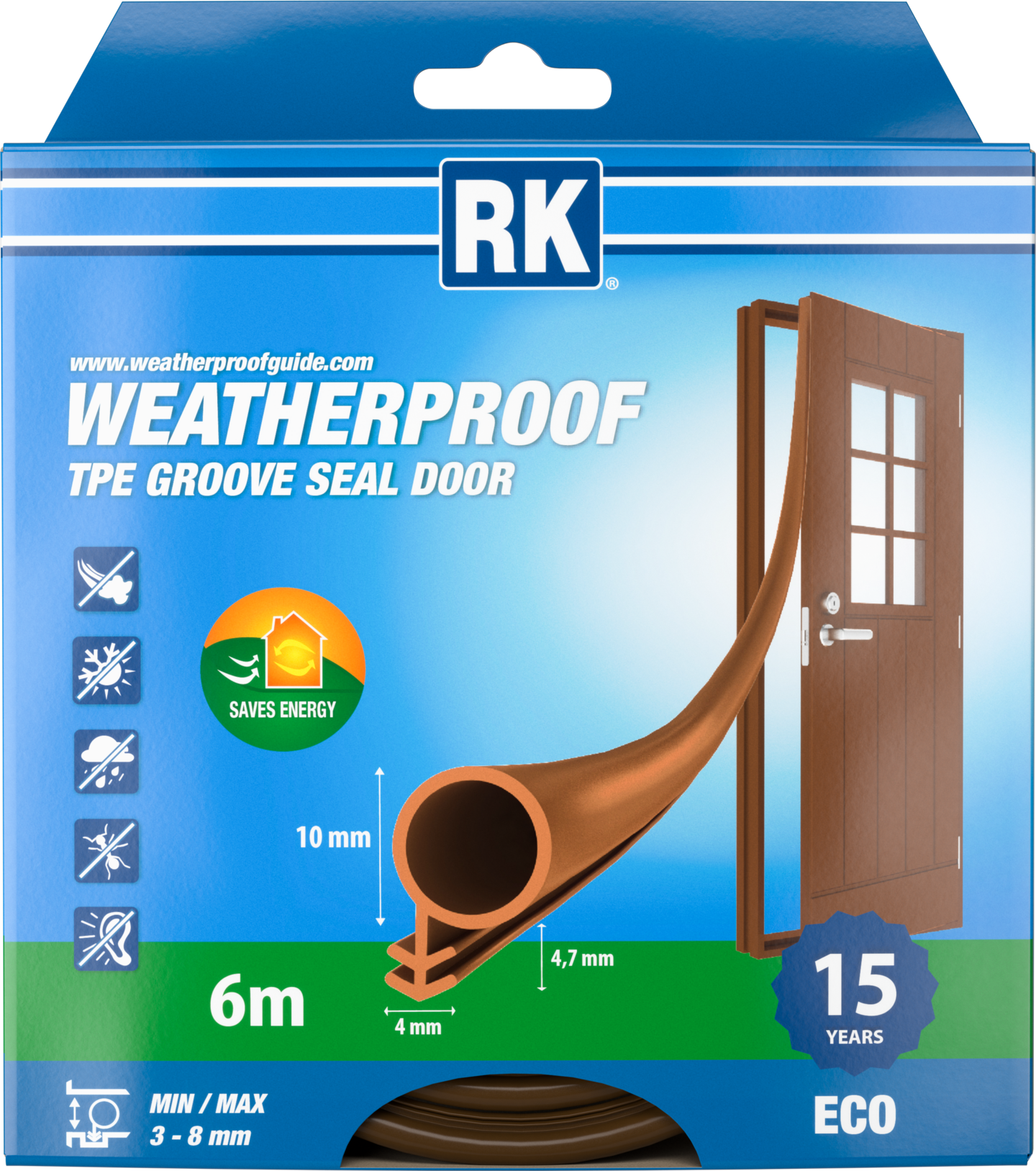 Uratiiviste RK ovi ruskea 10mmx6m