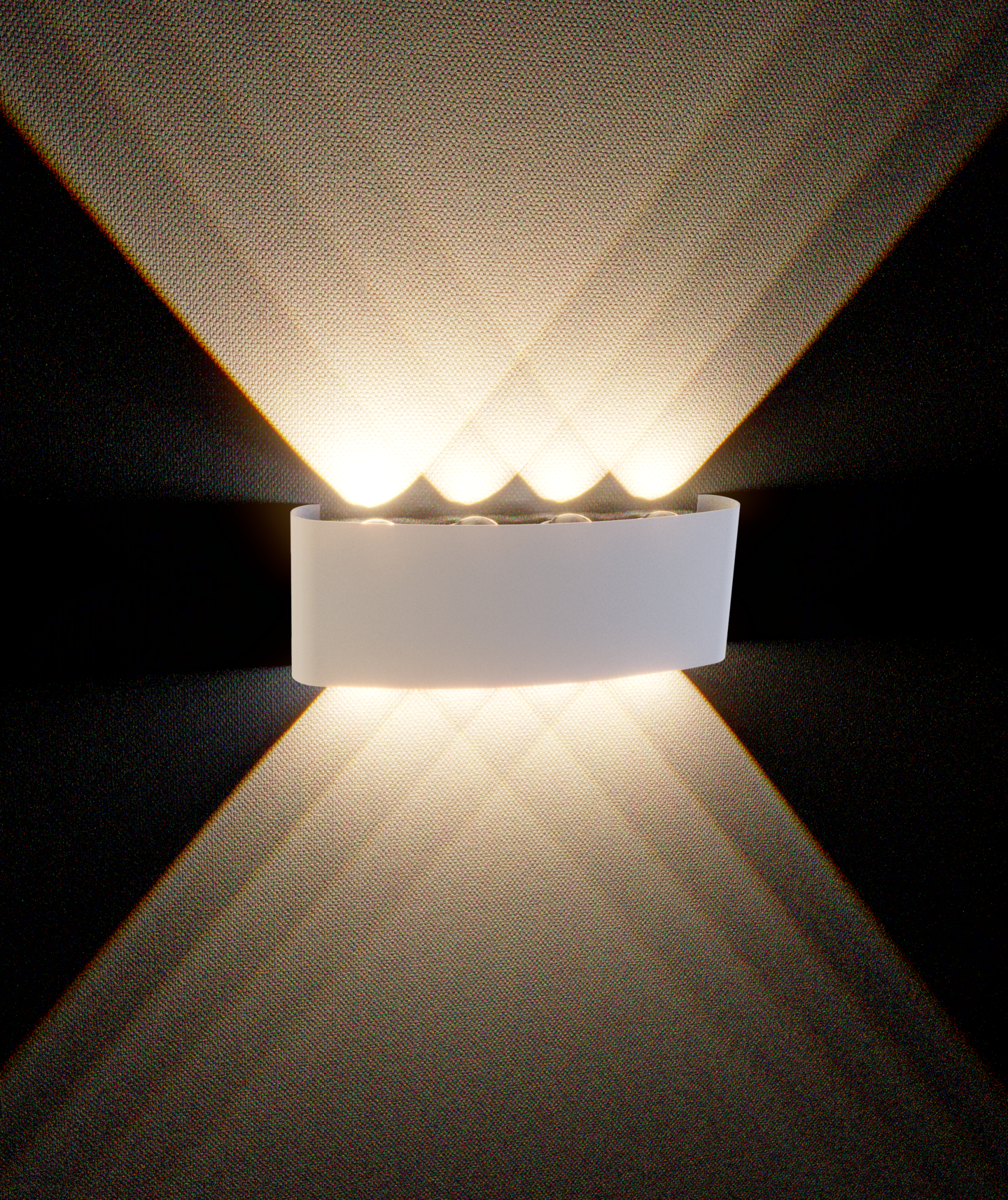 Ulkoseinävalaisin EGLO Cosolenzo-E 8x8W Led 3000K 8x800lm IP44 valkoinen
